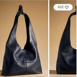 ANTHROPOLOGIE SLOUCHY LEATHER KNOTTED-SHOULDER BAG